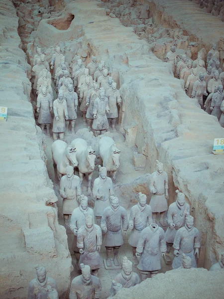 The famous terracotta warriors of Xian — Stock Photo, Image