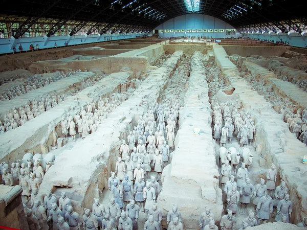 Die berühmten terrakottakrieger von xian — Stockfoto