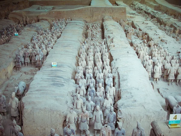 I famosi guerrieri di terracotta di Xian — Foto Stock