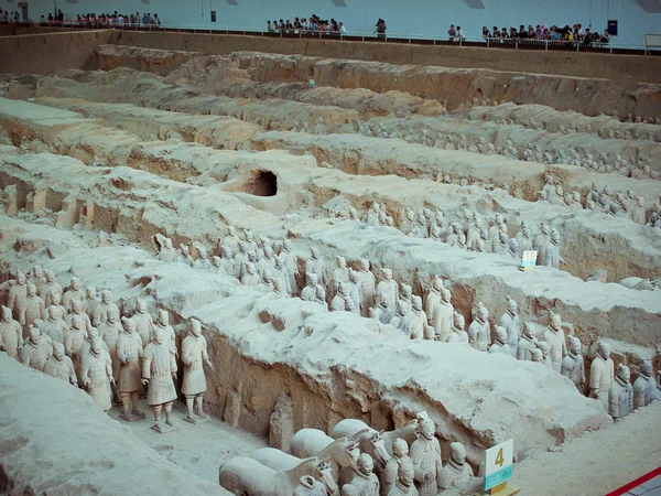Die berühmten terrakottakrieger von xian — Stockfoto