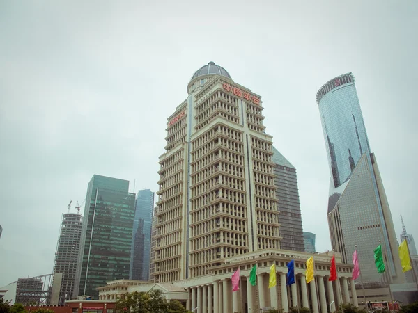 Vista del horizonte de Shanghai desde la torre —  Fotos de Stock