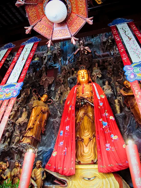 Imagem de Buda no Templo de Buda de Jade em Xangai, China . — Fotografia de Stock