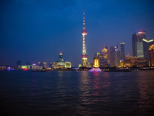 Shanghai Skyline at night — Stock Photo, Image