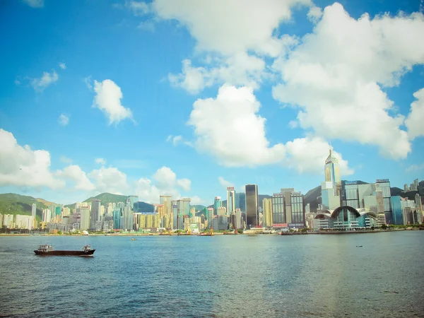 Hong kong victoria harbor peyzaj — Stok fotoğraf