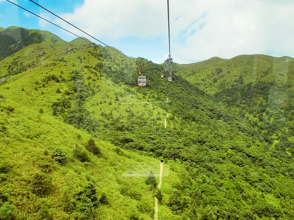 Mountains of Honk Kong. View from cable car — Stock Photo, Image