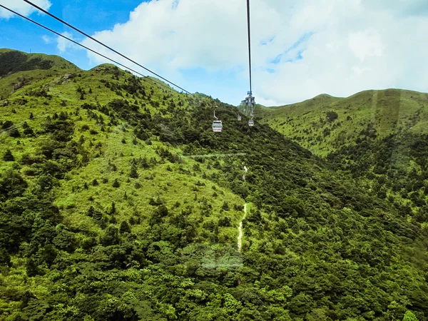 Lanovka. hory honk kong — Stock fotografie