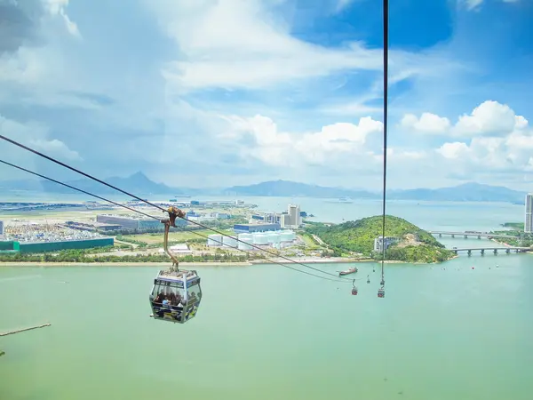 View down from the cable car — Stock Photo, Image