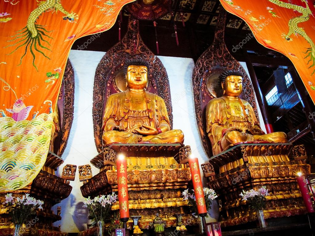 Buddhist Statues Jade Buddha Temple Jufo Si Shanghai China Most famous ...