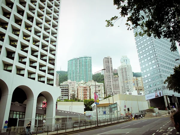 Ansicht der Straße in hong kong — Stockfoto
