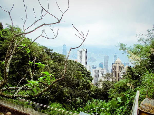 Vista de la ciudad, Victoria Peak, Hong Kong —  Fotos de Stock