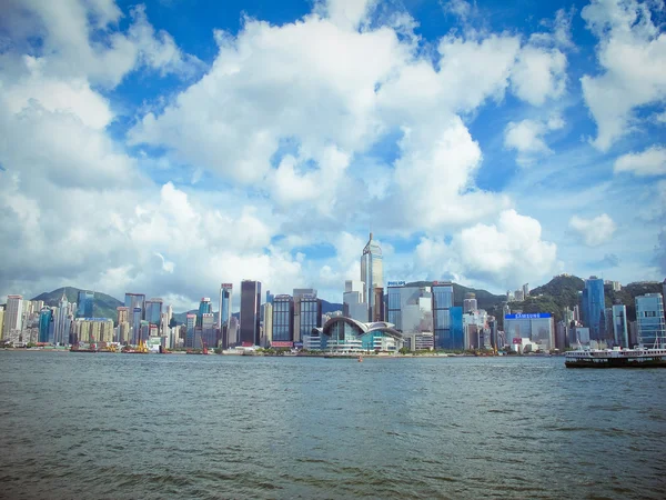 Edifícios à beira-mar de Hong Kong — Fotografia de Stock