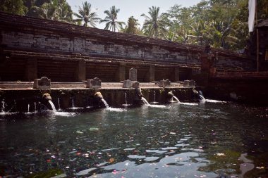 Kutsal kaynak suyu tirta empul içinde