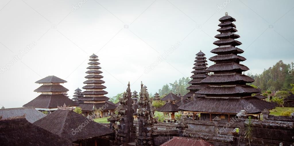 Traditional balinese architecture. The Pura Besakih temple.
