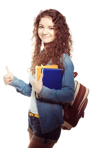 Sorridente studentessa femmina — Foto Stock