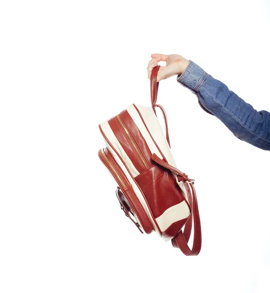 Backpack in the hand — Stock Photo, Image