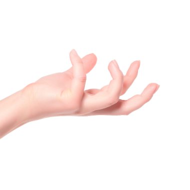 El hareketi. beyaz izole. Holding