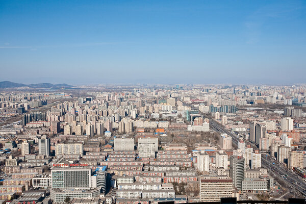 Airview panorama of Beijing, China