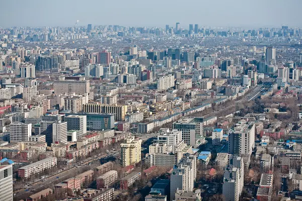 Airview panoraama of Peking, Kiina — kuvapankkivalokuva