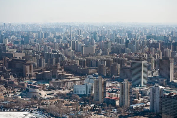 Airview panorama van beijing, china — Stockfoto