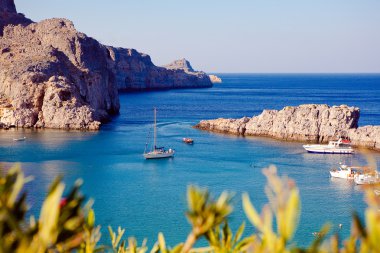 Yunan Adaları - rhodes, lindos bay