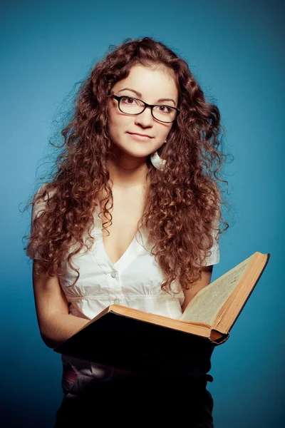 Estudante sorridente mulher — Fotografia de Stock