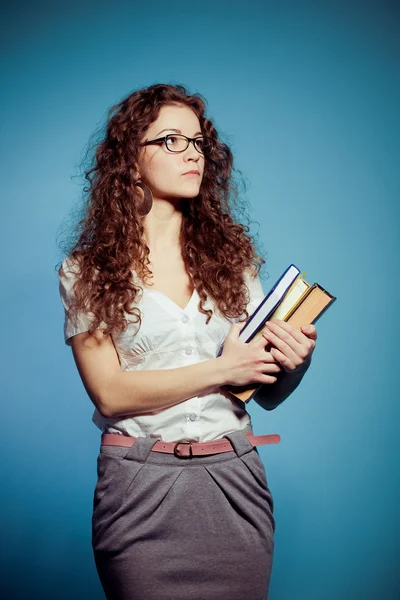 Mujer estudiante sonriente — Foto de Stock