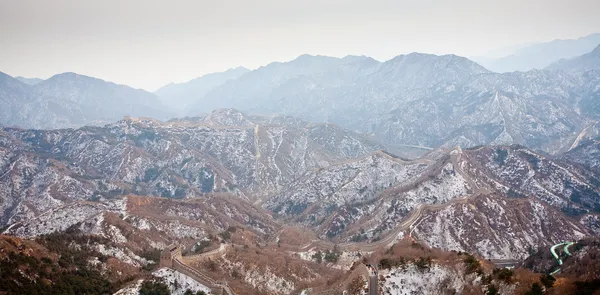 Chiński Wielki Mur w zimie — Zdjęcie stockowe