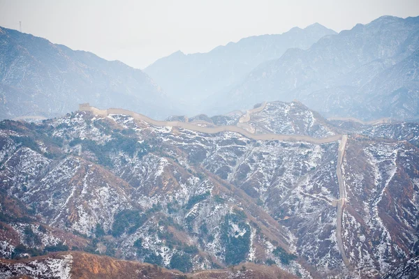 Chiński Wielki Mur w zimie — Zdjęcie stockowe
