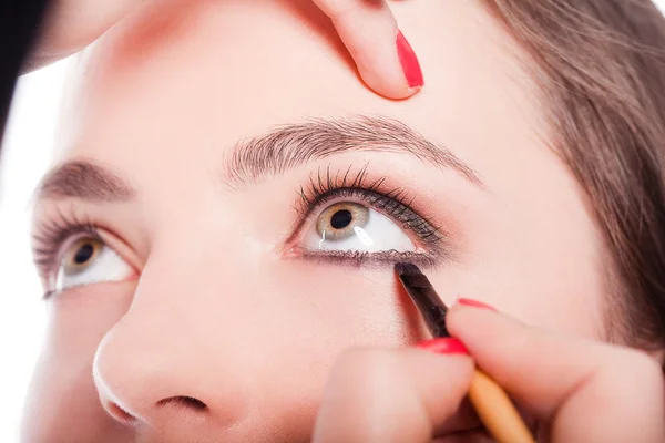 Ojo de mujer con maquillaje hermoso — Foto de Stock