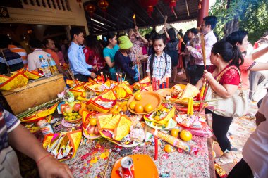 Phnom penh, Kamboçya - 31 Ocak 2014 insanlar kutlamak Çin