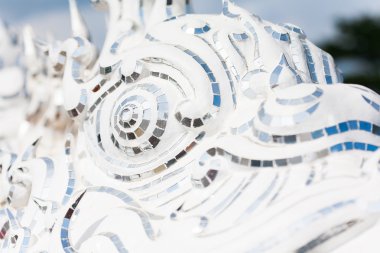 chiang rai ili wat rong khun (Beyaz Tapınak) detay