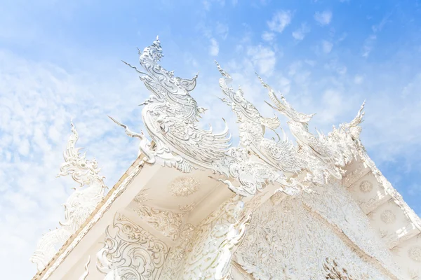 Detail of  Wat Rong Khun (White temple) in Chiang Rai province — Stock Photo, Image