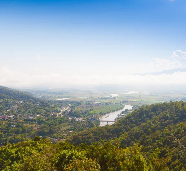 Pueblo Thaton en Tailandia, vista aérea —  Fotos de Stock