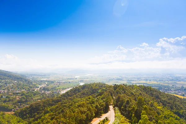 Dorf thaton in thailand, luftaufnahme — Stockfoto