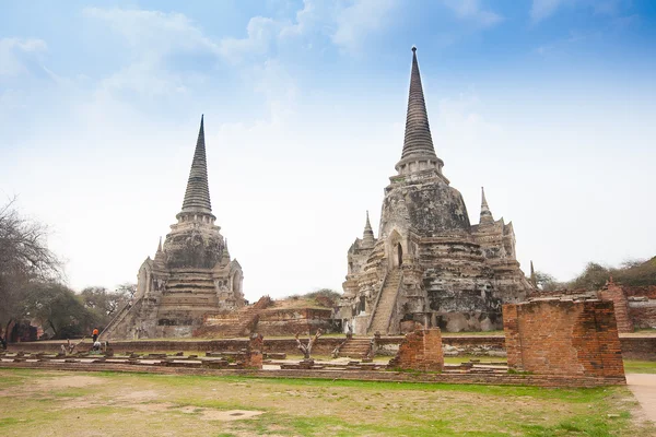 Widok wat phra si sanphet w ayutthaya, Tajlandia — Zdjęcie stockowe