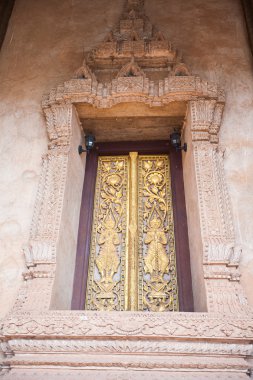 Budist tapınağı kapı dekorasyon Vientiane Sermaye,