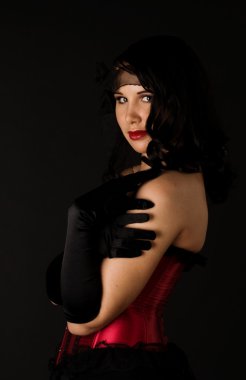 retro tarzı güzel bir kadın