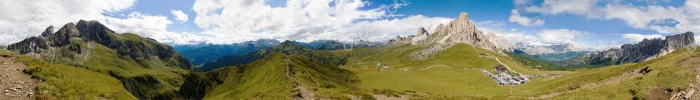 breathtaking mountain panorama, passo Giau, Italy