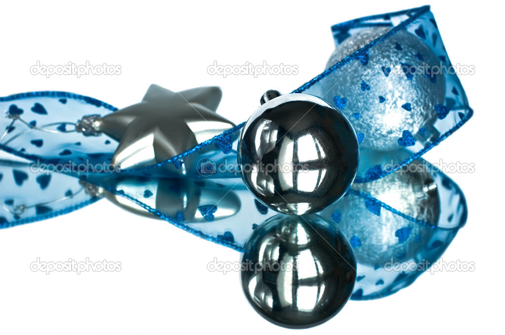christmas decoration with reflection