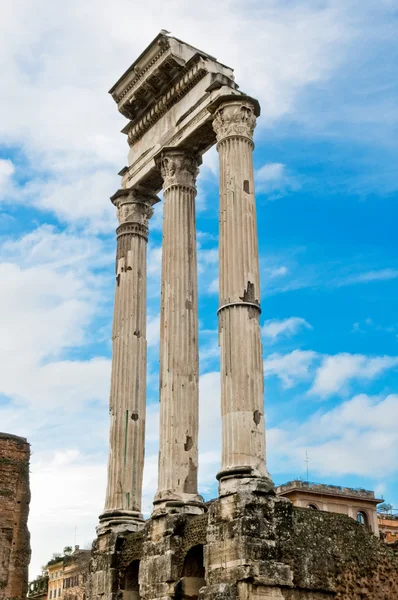 Tempel von Rizinus und Pollux, foro romano, roma — Stockfoto