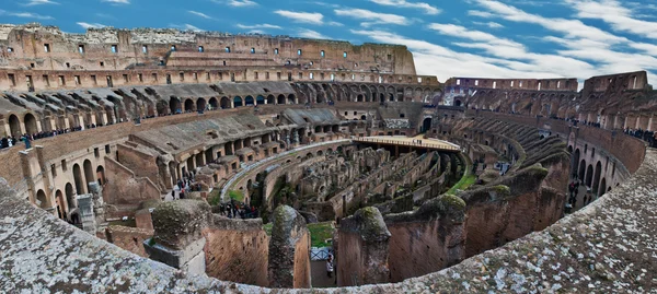 Vnitřní pohled na Koloseum, panorama — Stock fotografie