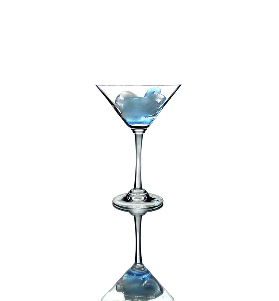 Martini sklenice s ledem — Stock fotografie