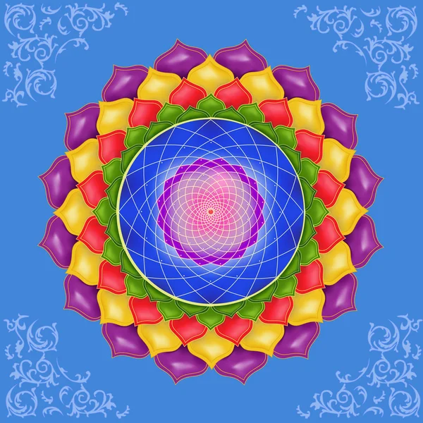 Mandala colorida — Vetor de Stock