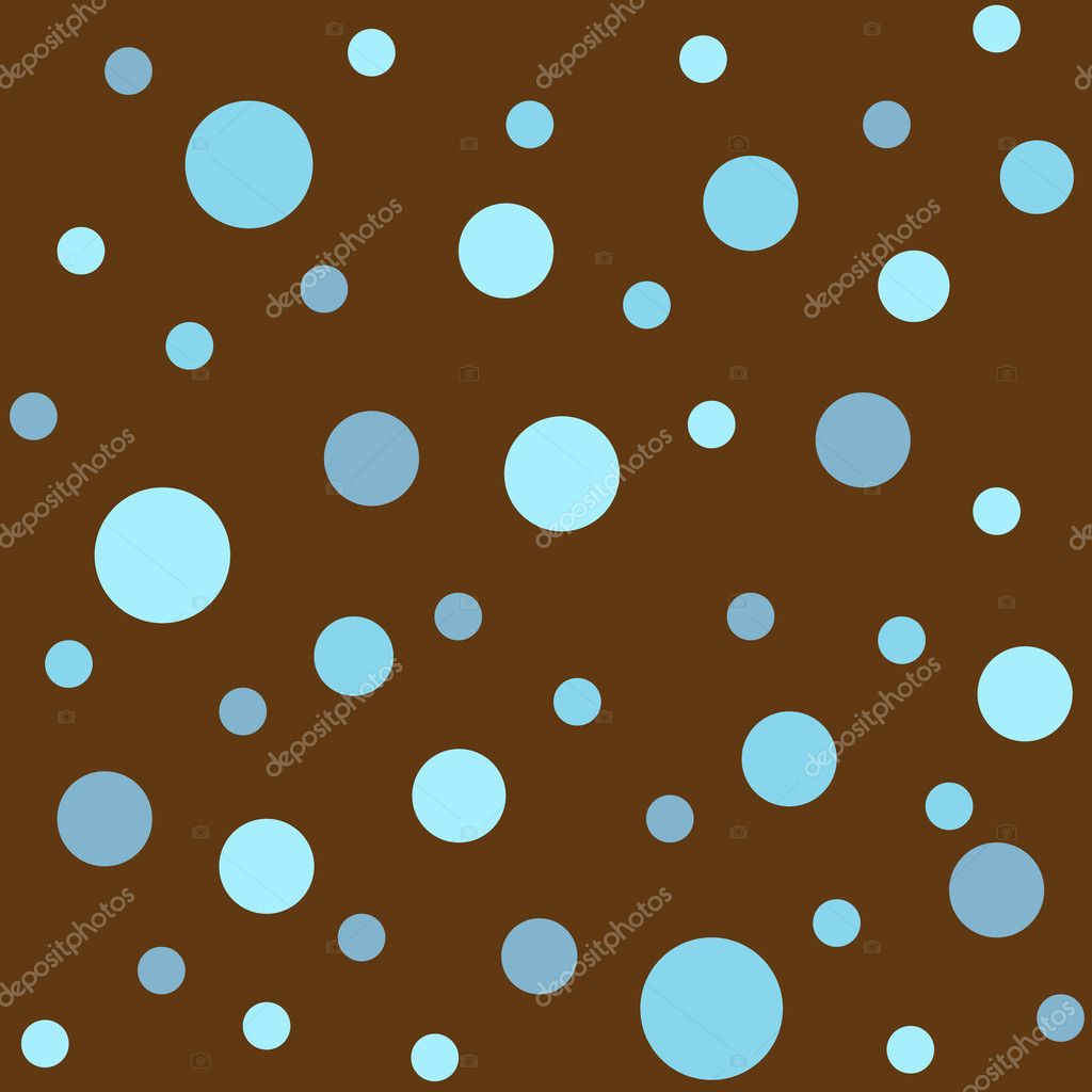 Blue And Brown Polka Dots Wallpaper