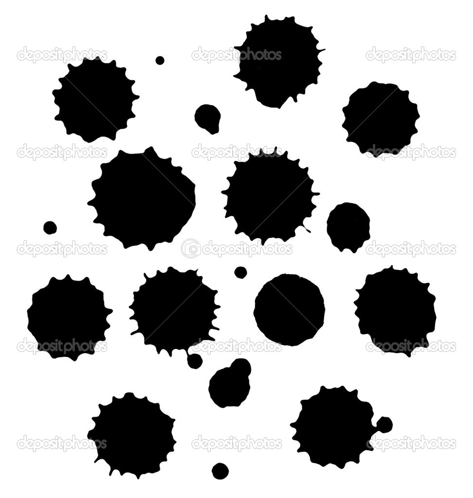 Set of ink blots