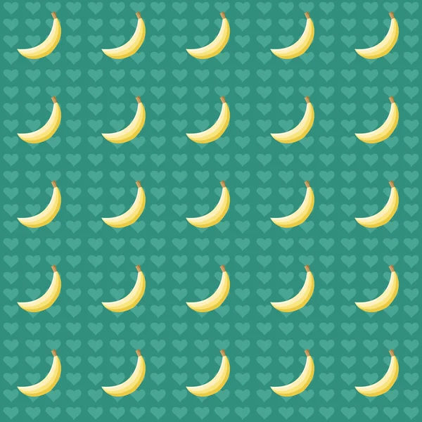 Sömlöst mönster med bananer — Stock vektor