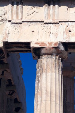 Dorian sütun parthenon, Akropol, Atina, Yunanistan