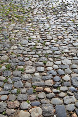 eski bir taş yol, carcassonne, Fransa