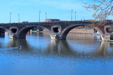 Pont (köprü) neuf (XVII civarı) arasında garonne, toulouse, Fransa