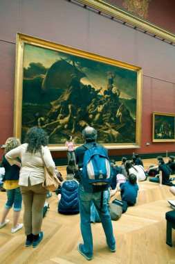 iç ve vistors louvre Musée du Louvre, paris, Fransa